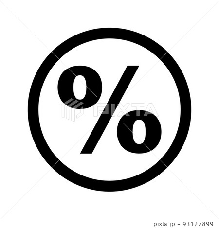 丸いパーセンテージのサイン。税率。ベクター。 93127899