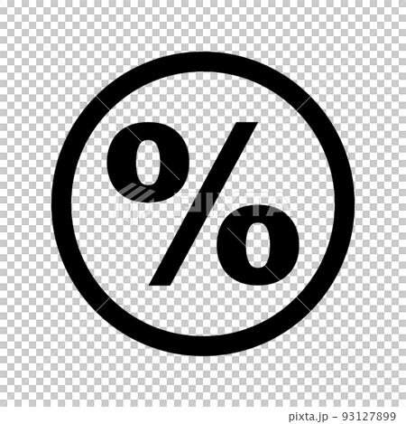 圓形百分比符號。稅率。向量。 圓形百分比符號。稅率。向量。 93127899