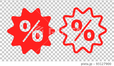 流行百分比符號圖標集。向量。 93127900