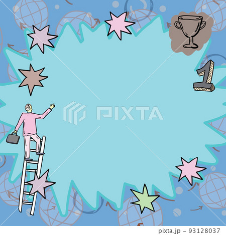 Gentleman Climbing Up Ladder Trying To Reach Stars And Big Goals. Man With Briefcase For Papers Running Upwards Big Stairs Defining Progress And Improvement. Gentleman Climbing Up Ladder Trying To Reach Stars And Big Goals. Man With Briefcase For Papers Running Upwards Big Stairs Defining Progress And Improvement. 93128037
