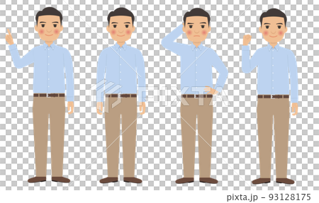 男性のポーズ集A 93128175