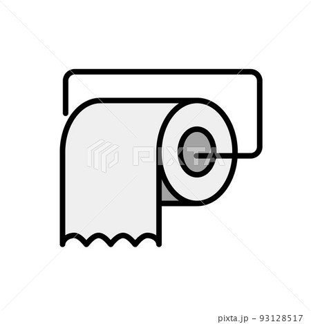 トイレットペーパーのロールアイコン。ベクター。 93128517
