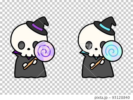 Mr. Skeleton with a Hat Mank Lollipop Two Color Set 93128840