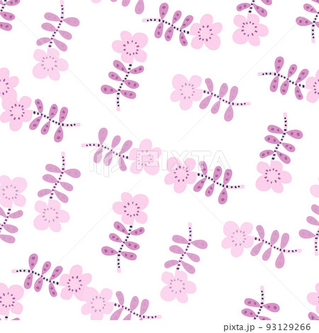 Simple daisy flower seamless pattern. Floral wallpaper. Cute ditsy print. 93129266