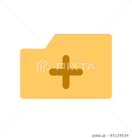 フォルダ追加アイコン。新規フォルダの作成。ベクター。 93129534