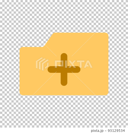 フォルダ追加アイコン。新規フォルダの作成。ベクター。 93129534