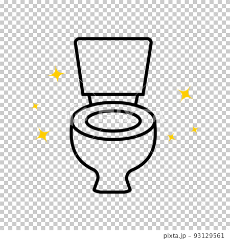 Glitter mark and toilet. clean restrooms. cleaning. vector. 93129561