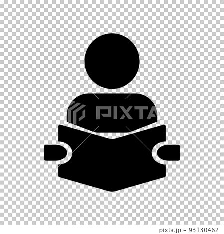 本を読んでいる人。読書。ベクター。 93130462