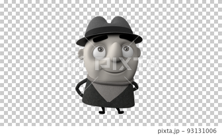 3D illustration of a happy male character 3D illustration of a happy male character 93131006