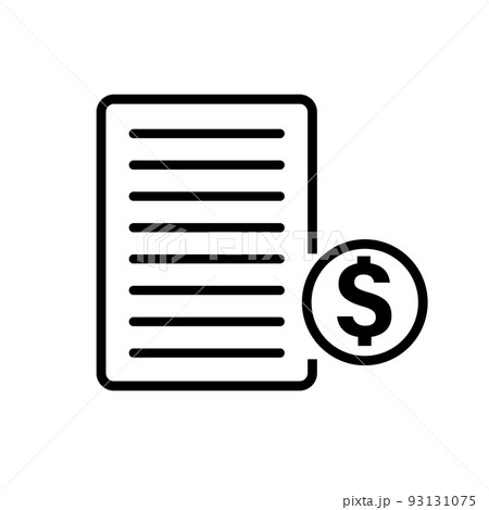 財務書類アイコンとドルコイン。会計書類。ベクター。 財務書類アイコンとドルコイン。会計書類。ベクター。 93131075