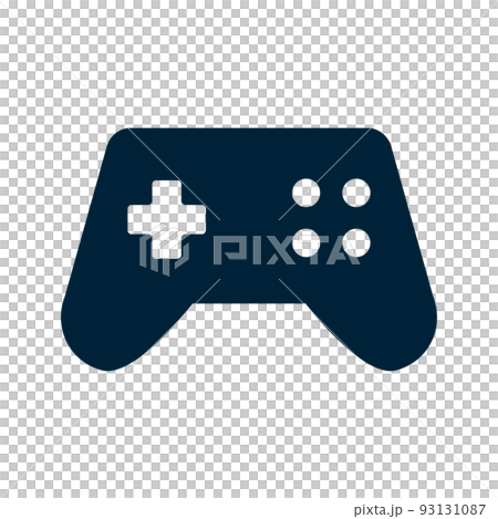 ビデオゲームコントローラーシルエットアイコン。ベクター。 93131087
