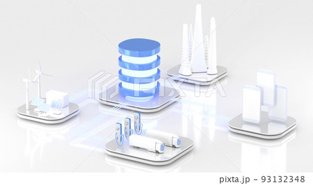 Api application programming interface isometric landing page, 3d render. Database server for EV charging, smart city, green energy with wind turbines and solar panels, remote control from smartphone Api application programming interface isometric landing page, 3d render. Database server for EV charging, smart city, green energy with wind turbines and solar panels, remote control from smartphone 93132348
