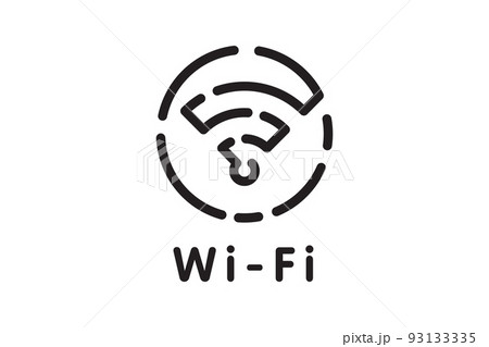 Wi Fi symbol signal connection. Vector wireless internet technology sign. Wifi network communication icon. 93133335
