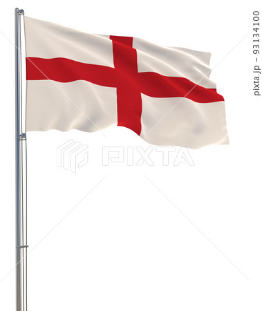 England flag waving in the wind, transparent background, realistic 3D rendering England flag waving in the wind, transparent background, realistic 3D rendering 93134100