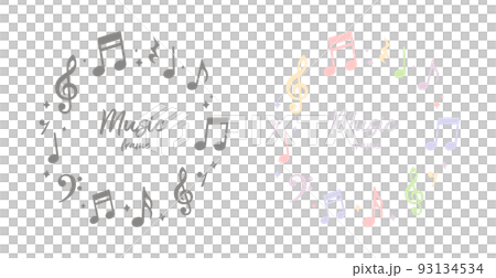 Musical note frame material vector illustration 93134534