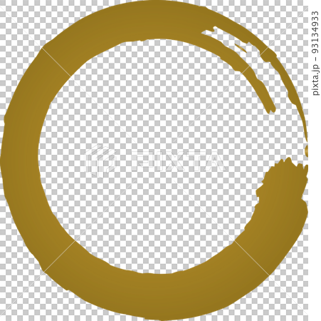 刷圓暈圈日式手繪金色實心 刷圓暈圈日式手繪金色實心 93134933