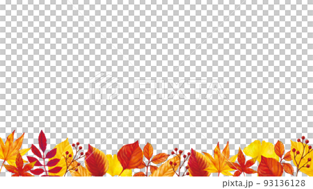 秋の鮮やか紅葉フレーム 秋の鮮やか紅葉フレーム 93136128