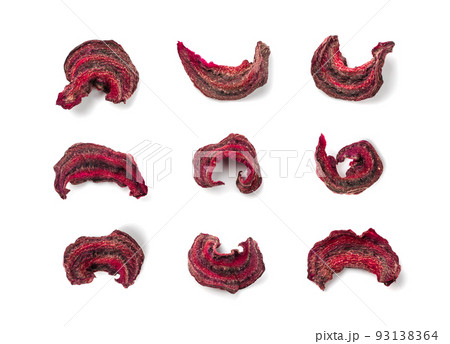 Dry Beetroot Cubes Isolated 93138364