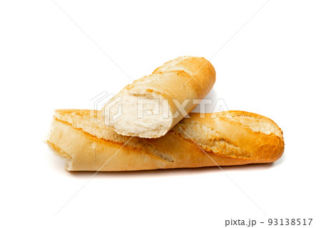 French Baguette Isolated 93138517