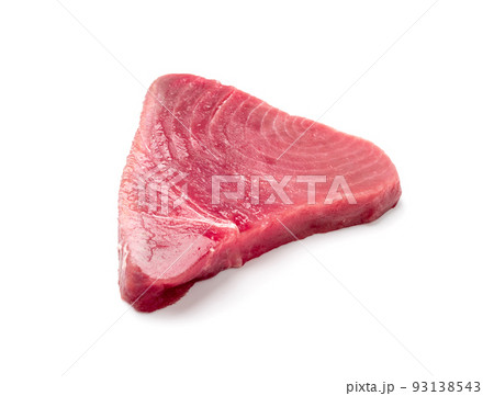 Raw Tuna Steak Isolated 93138543