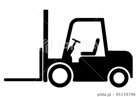 forklift symbol, simple flat icon - vector artwork forklift symbol, simple flat icon - vector artwork 93139796