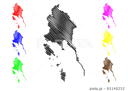 Trat Province map vector 93140252