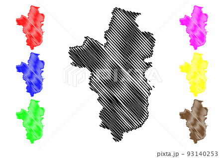 Ubon Ratchathani Province map vector Ubon Ratchathani Province map vector 93140253