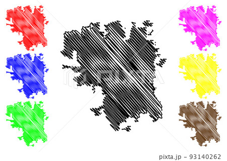 Lincoln City map vector 93140262