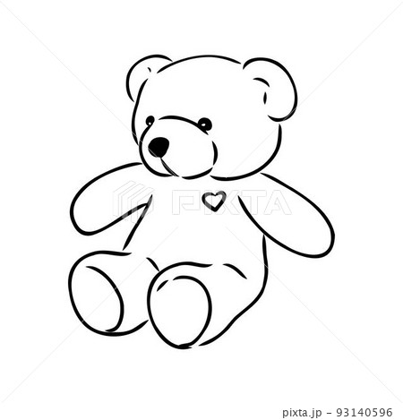 Teddy bear sketch icon Royalty Free Vector Image