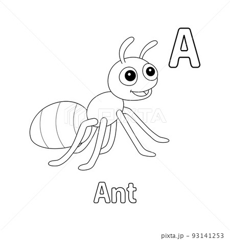 Ant Alphabet ABC Coloring Page A 93141253