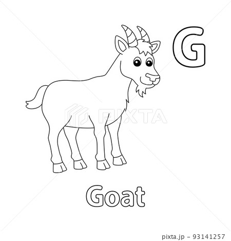 Goat Alphabet Dinosaur ABC Coloring Page 93141257