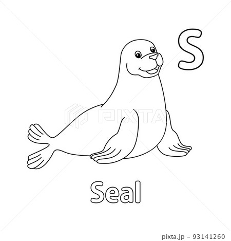 Seal Alphabet ABC Coloring Page S 93141260