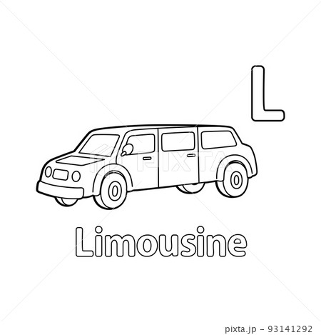 Limousine Alphabet ABC Coloring Page L Limousine Alphabet ABC Coloring Page L 93141292