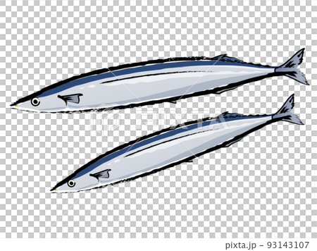 秋刀魚_筆書き 93143107