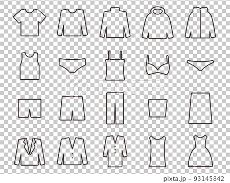Set of clothes icon_outline 93145842