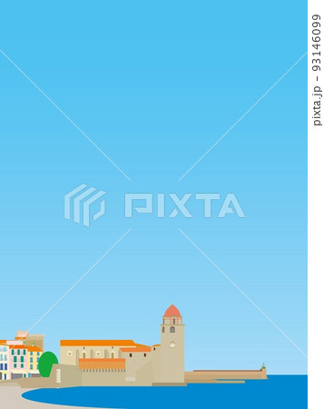 コリウール　collioure　ノートルダム・デザンジュ教会　フランス 93146099