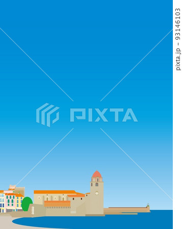 コリウール　collioure　ノートルダム・デザンジュ教会　フランス 93146103