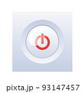 Push button power start switch on white background  93147457