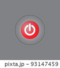 Red power button icon vecto 93147459