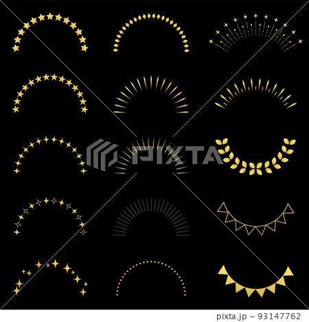 装飾素材セット_ゴールド 装飾素材セット_ゴールド 93147762