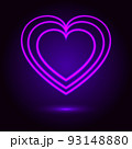three layer  heart neon light 93148880