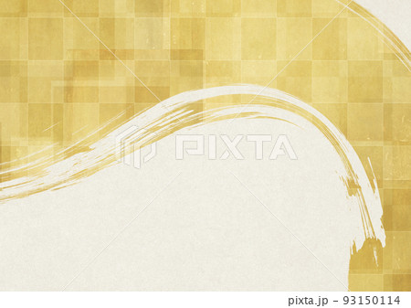 和風な背景　筆の躍動感 93150114