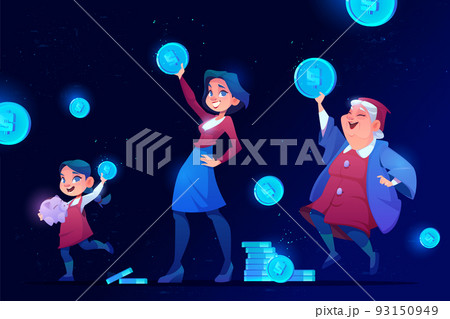 Pension plan savings and a financial investments 93150949