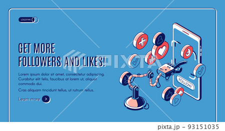 Get more followers and likes isometric landing Get more followers and likes isometric landing 93151035