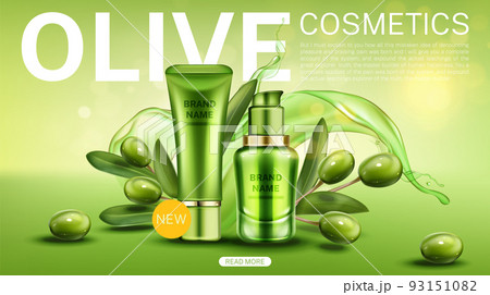 Olive cosmetic bottles natural beauty product line Olive cosmetic bottles natural beauty product line 93151082