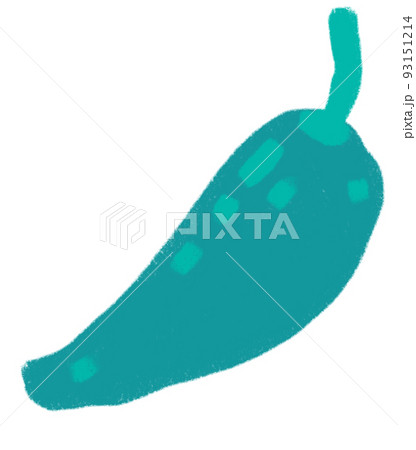Jalapeno chilli pepper mexican food cartoon doodle pastel style illustration 93151214