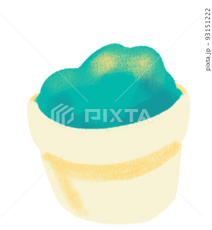 Guacamole avocado sauce mexican food cartoon doodle pastel style illustration 93151222
