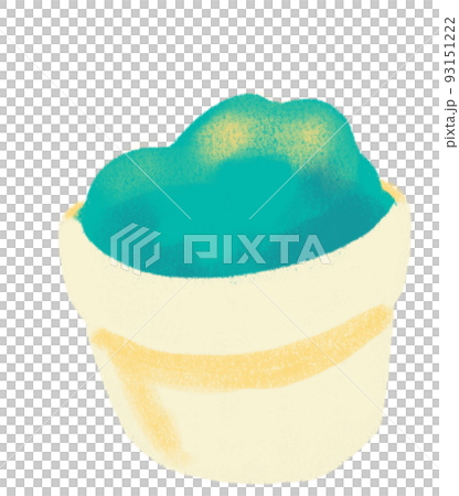Guacamole avocado sauce mexican food cartoon doodle pastel style illustration 93151222