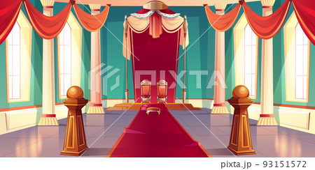 Medieval kings palace throne hall cartoon vector Medieval kings palace throne hall cartoon vector 93151572