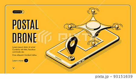 Delivery service mobile app vector web banner 93151639